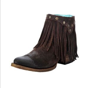 CORRAL WOMEN'S FRINGE ROUND TOE WESTERN BOOTIES
